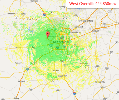 Westover Hill Repeater Map